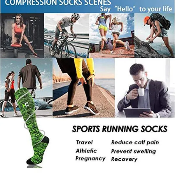 6-Pairs Color Mix Compression Socks for Man and Woman | ACTINPUT