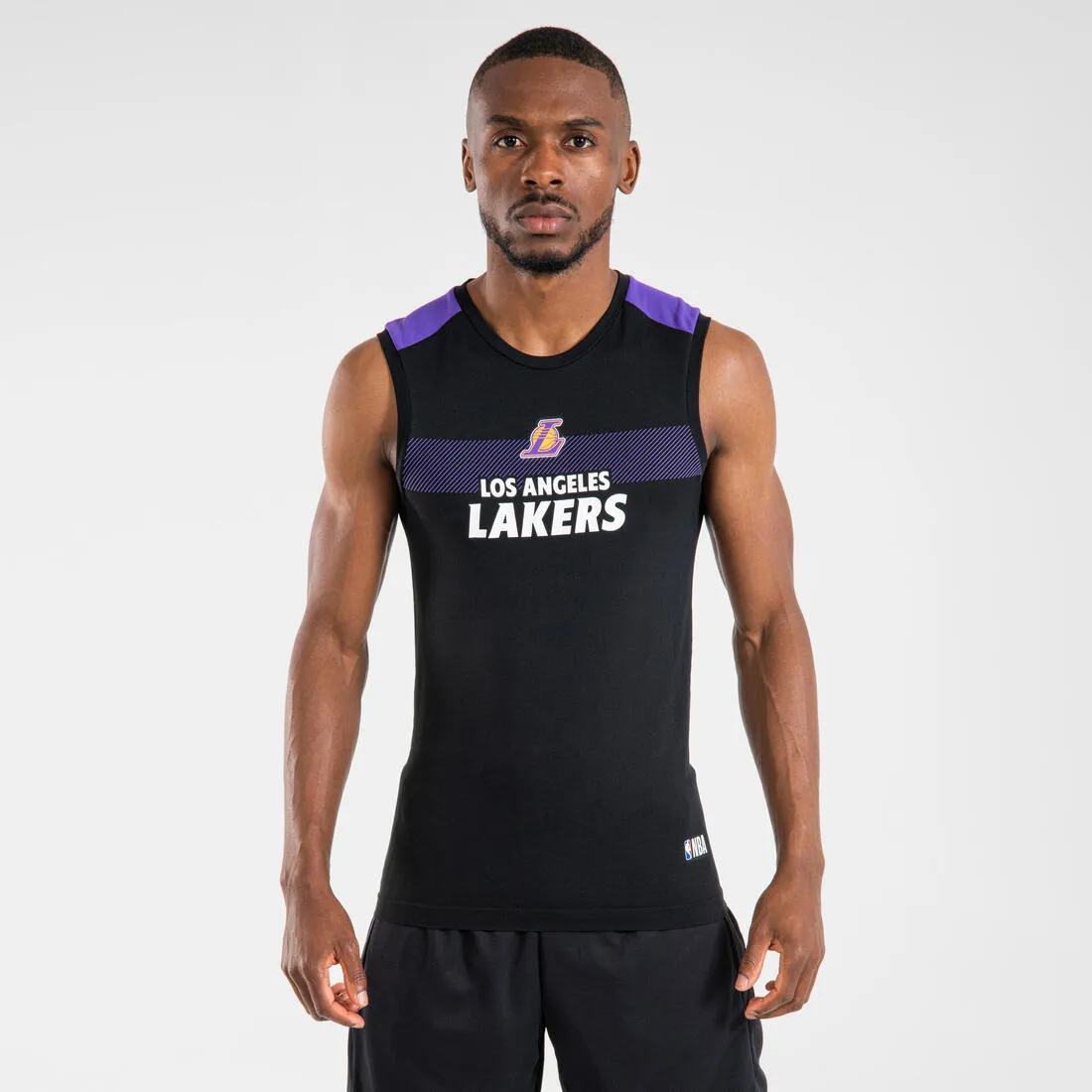 Adult Sleeveless Basketball Base Layer Jersey UT500 - NBA Los Angeles Lakers