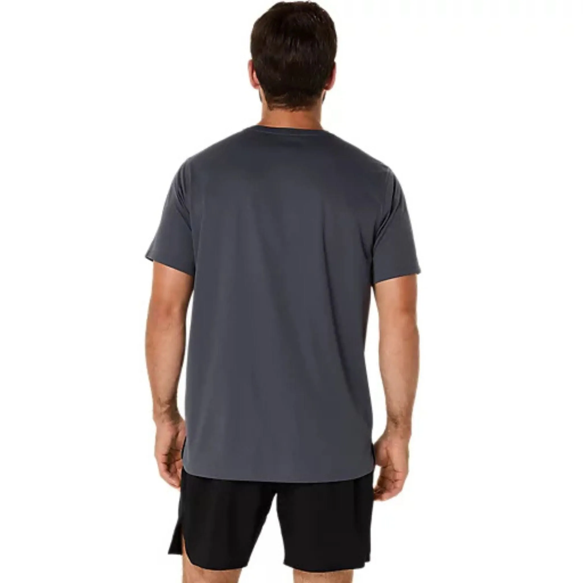 ASICS Silver Short Sleeved Mens Running Tee