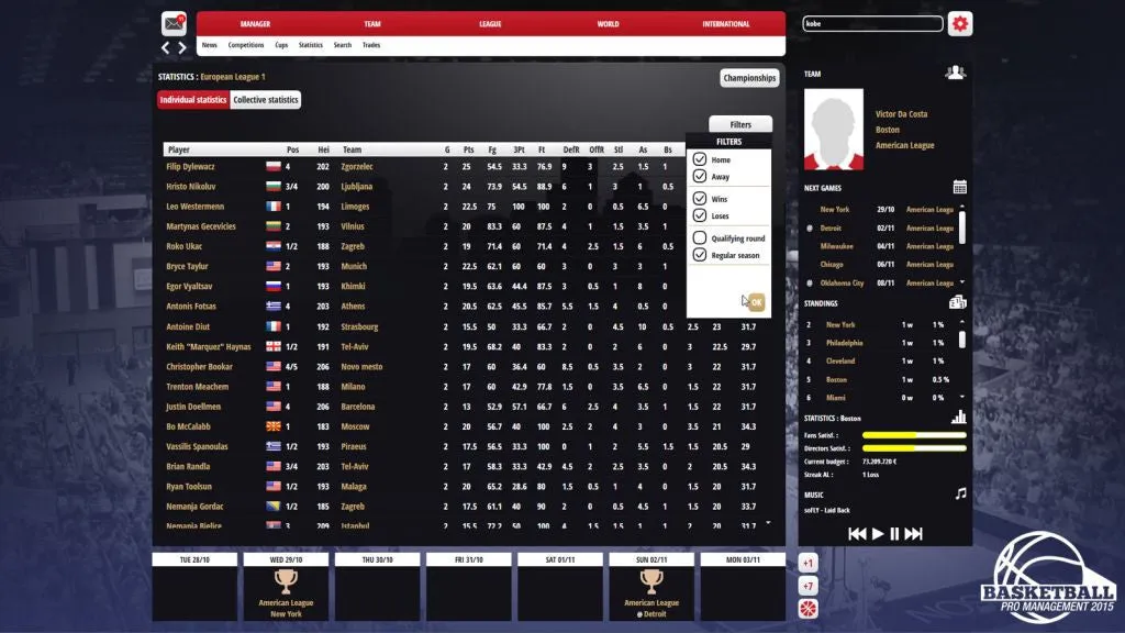 Basketball Pro Management 2015 (PC)