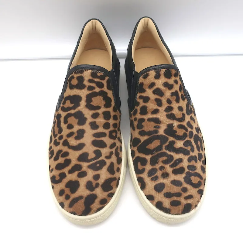 Christian Louboutin Master Key Slip-On Sneakers Leopard Print Calf Hair Size 36