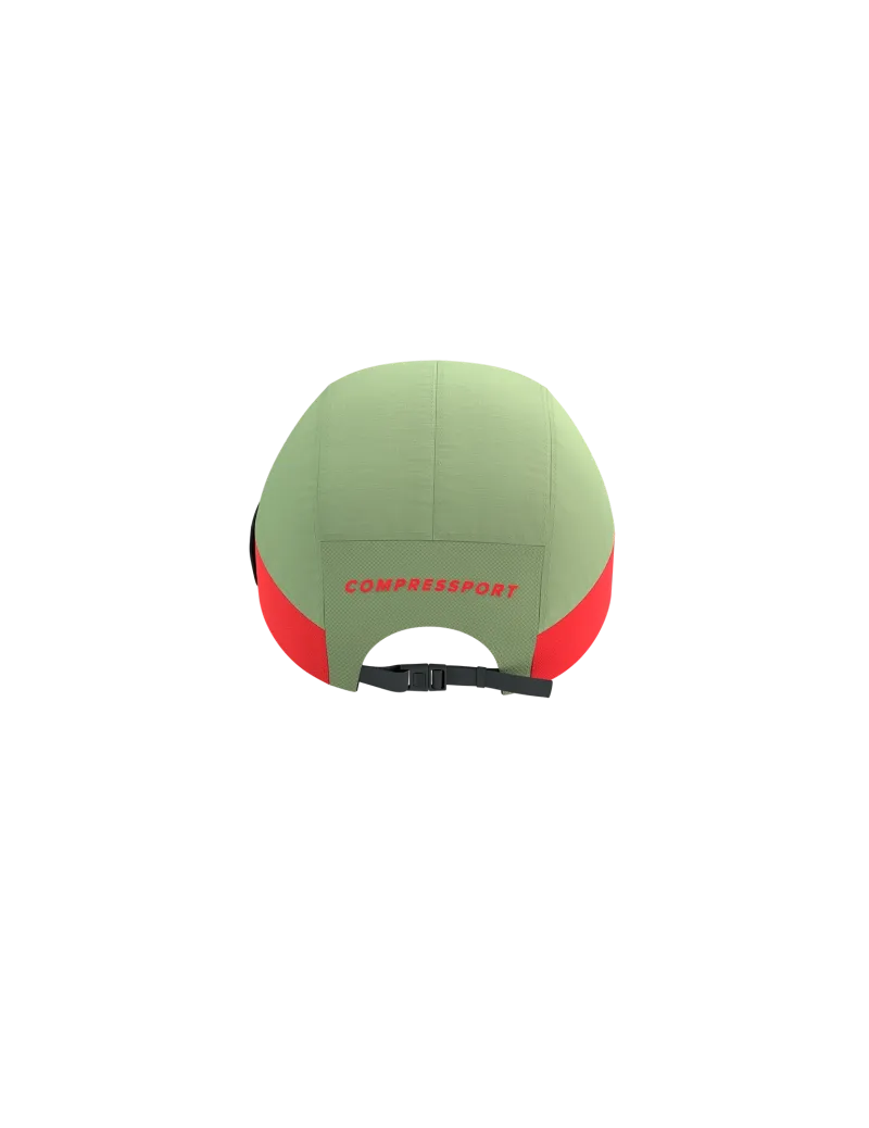 Compressport Unisex's 5 Panel Light Cap - Nile/Fluo Red