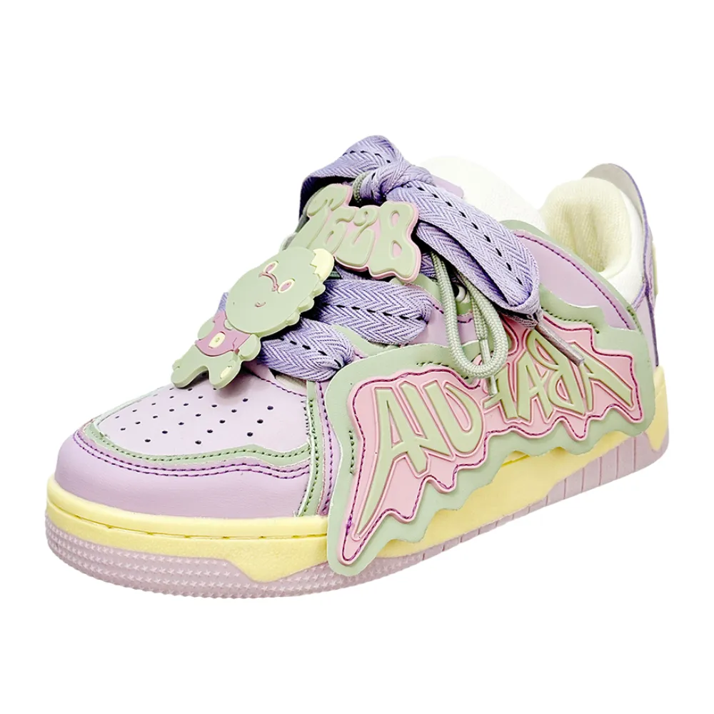 Cute Bear Patch 3D Letter Shoes