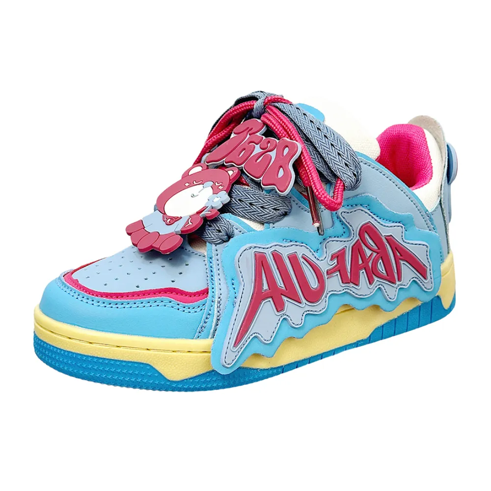 Cute Bear Patch 3D Letter Shoes