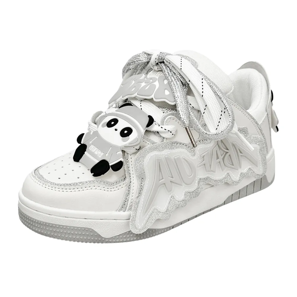 Cute Bear Patch 3D Letter Shoes