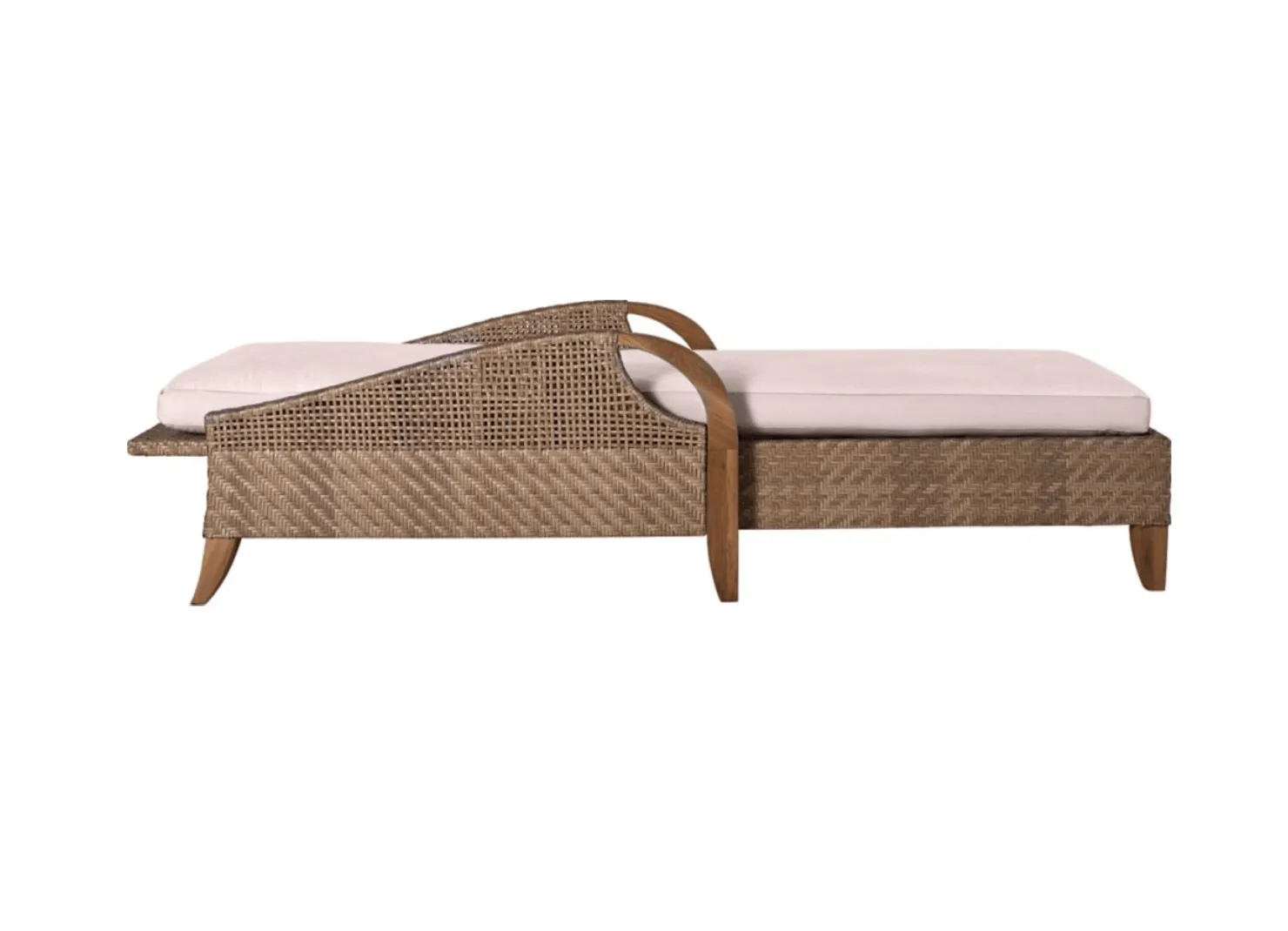 Eastern Shores Woven & Teak Outdoor Adjustable Chaise