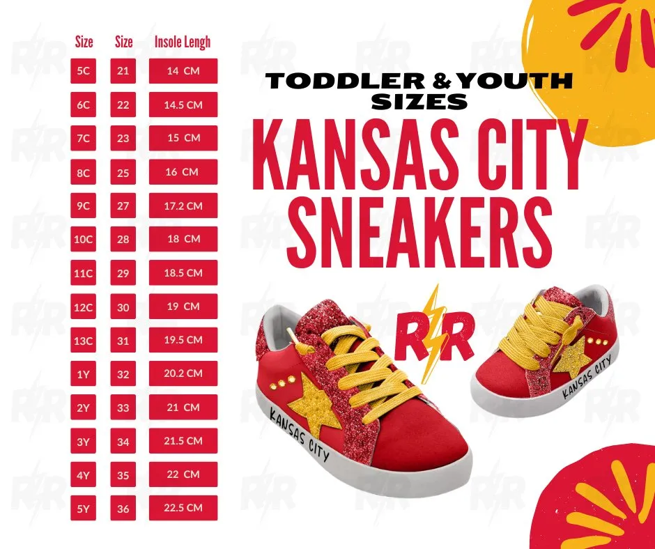FINAL SALE - Kansas City Sneakers - READY TO SHIP