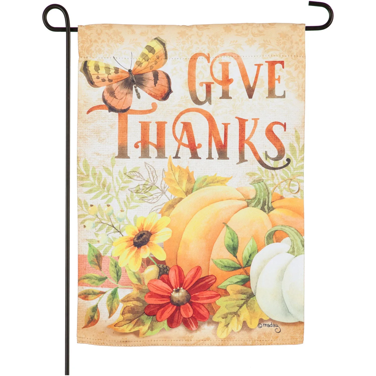 Give Thanks Garden Suede Flag,14s9212