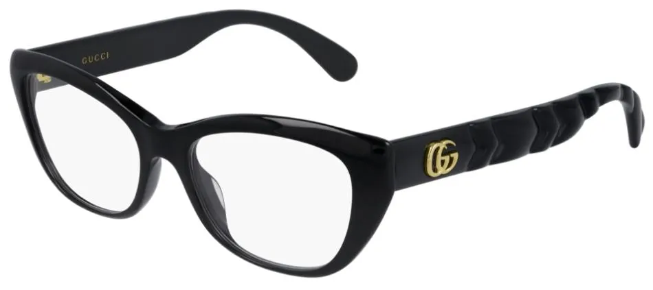 Gucci Eyeglasses GG0813O 001 Black Acetate Italy Made