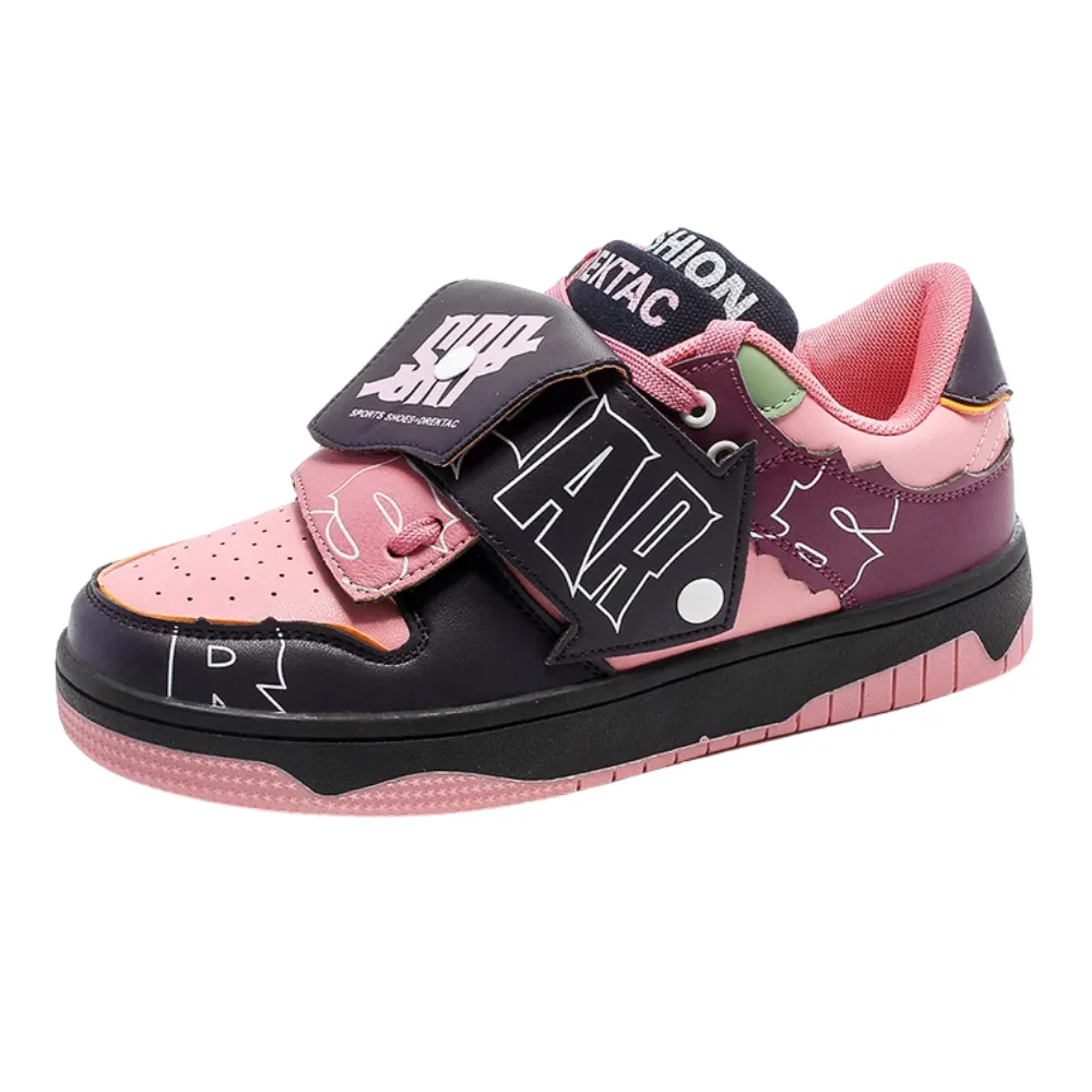 High Street Velcro Letter Contrast Shoes