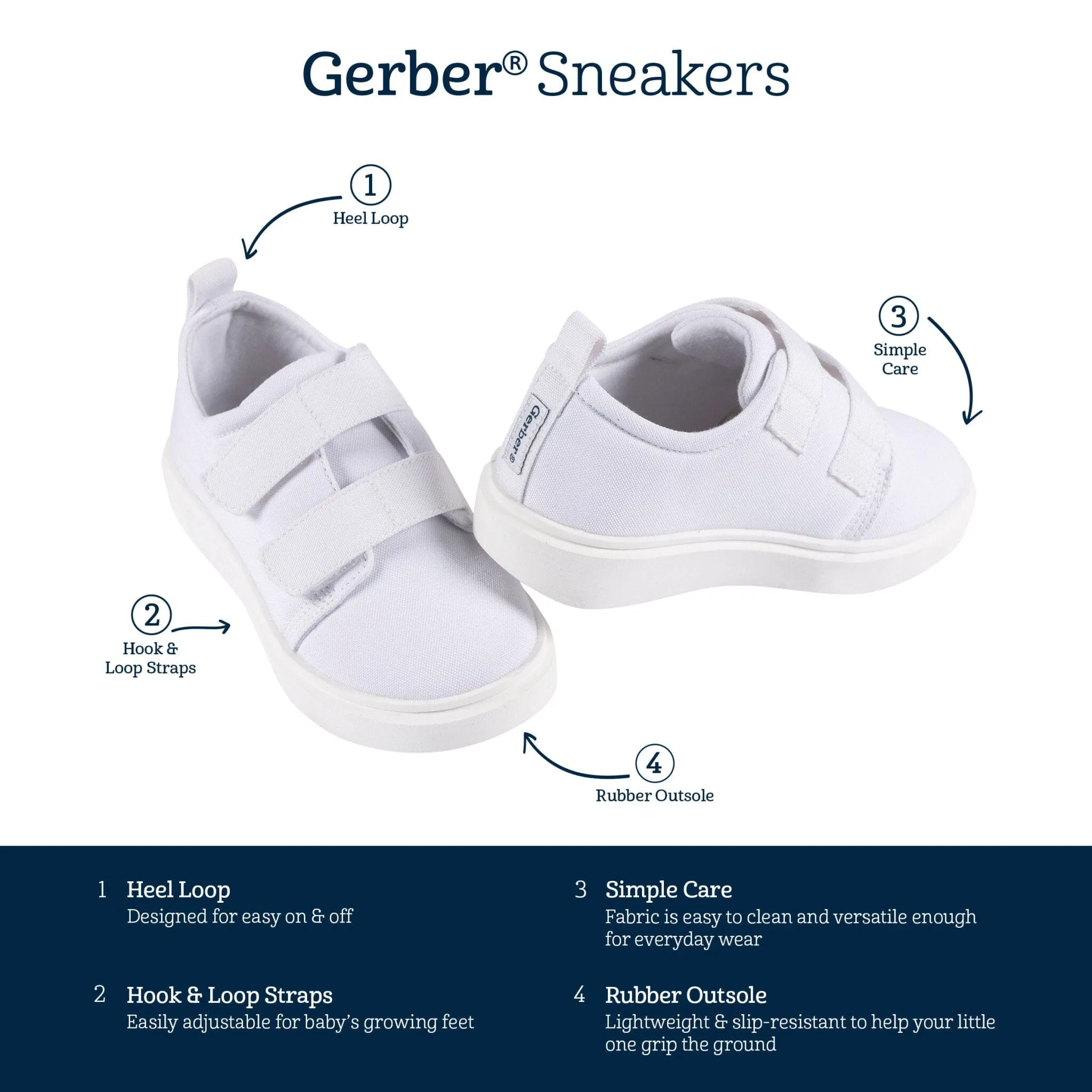 Infant & Toddler Neutral White Strap Sneaker