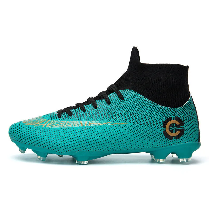 INSTOCK- Football shoes, men's broken nails high-top training