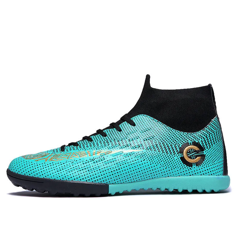 INSTOCK- Football shoes, men's broken nails high-top training