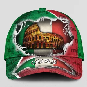Italia Flag Pride Personalized Classic Cap