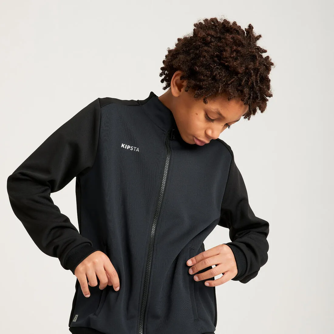 Kids' Football Training Jacket Essential - Navy &