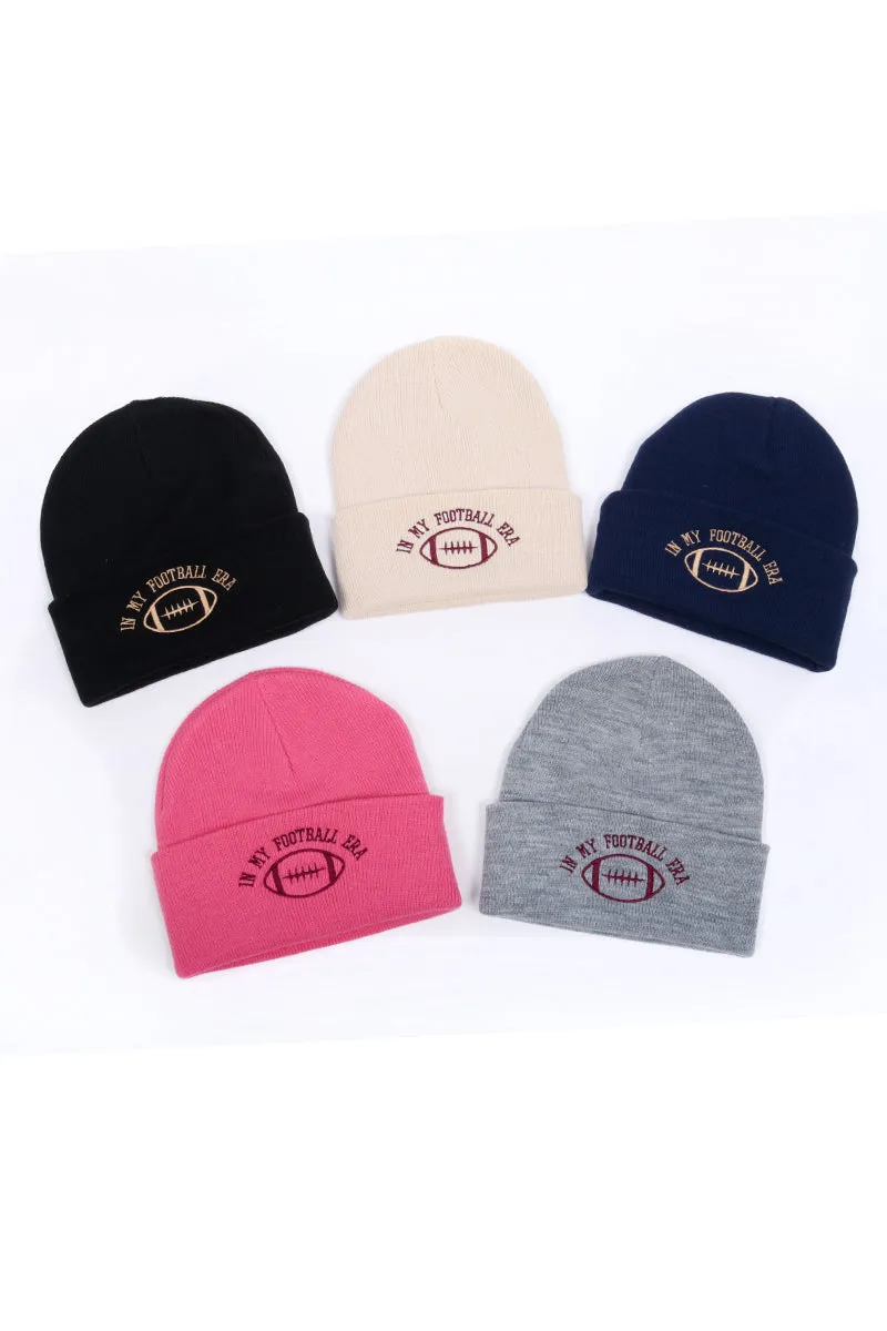 LBB3313 - In My Football Era Embroidered Beanie