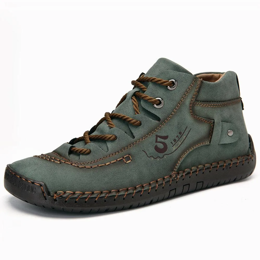 Mostelo™ - Men Hand Stitching Fashionable High-top Leather Boots
