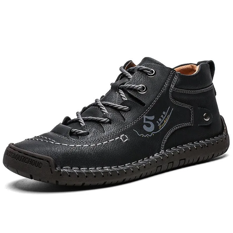 Mostelo™ - Men Hand Stitching Fashionable High-top Leather Boots
