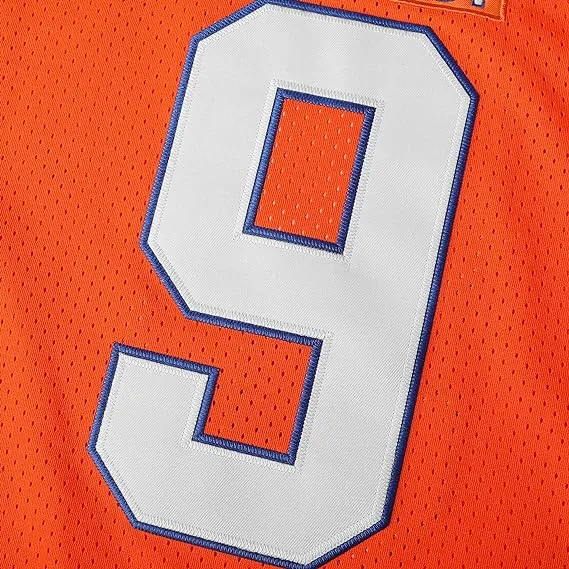 NEW MESOSPERO Bobby Boucher Football Jersey 9 The Waterboy Adam Sandler Mud Dogs Bourbon Bowl Movie Jersey White Orange, Sz XL