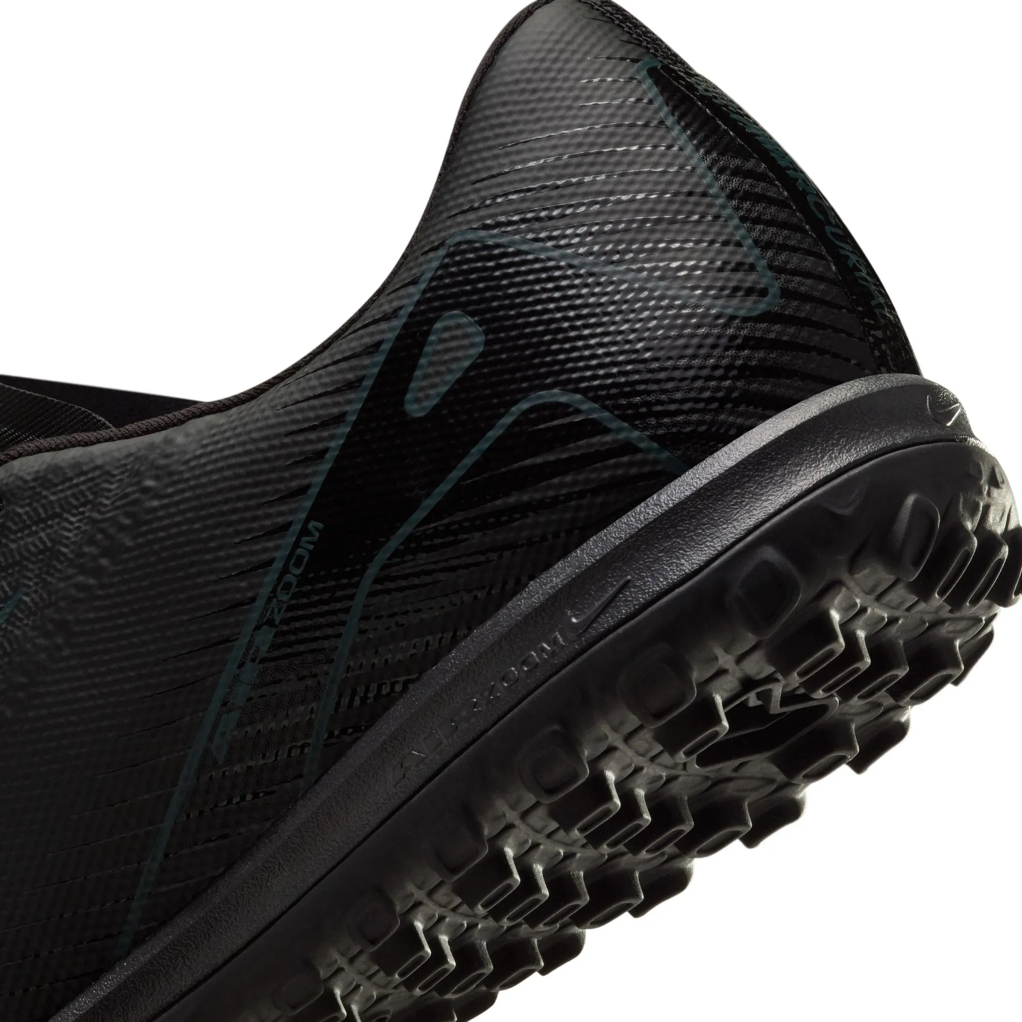 Nike Mercurial Vapor 16 Academy TF Turf Soccer Shoes - Black/Black-Deep Jungle