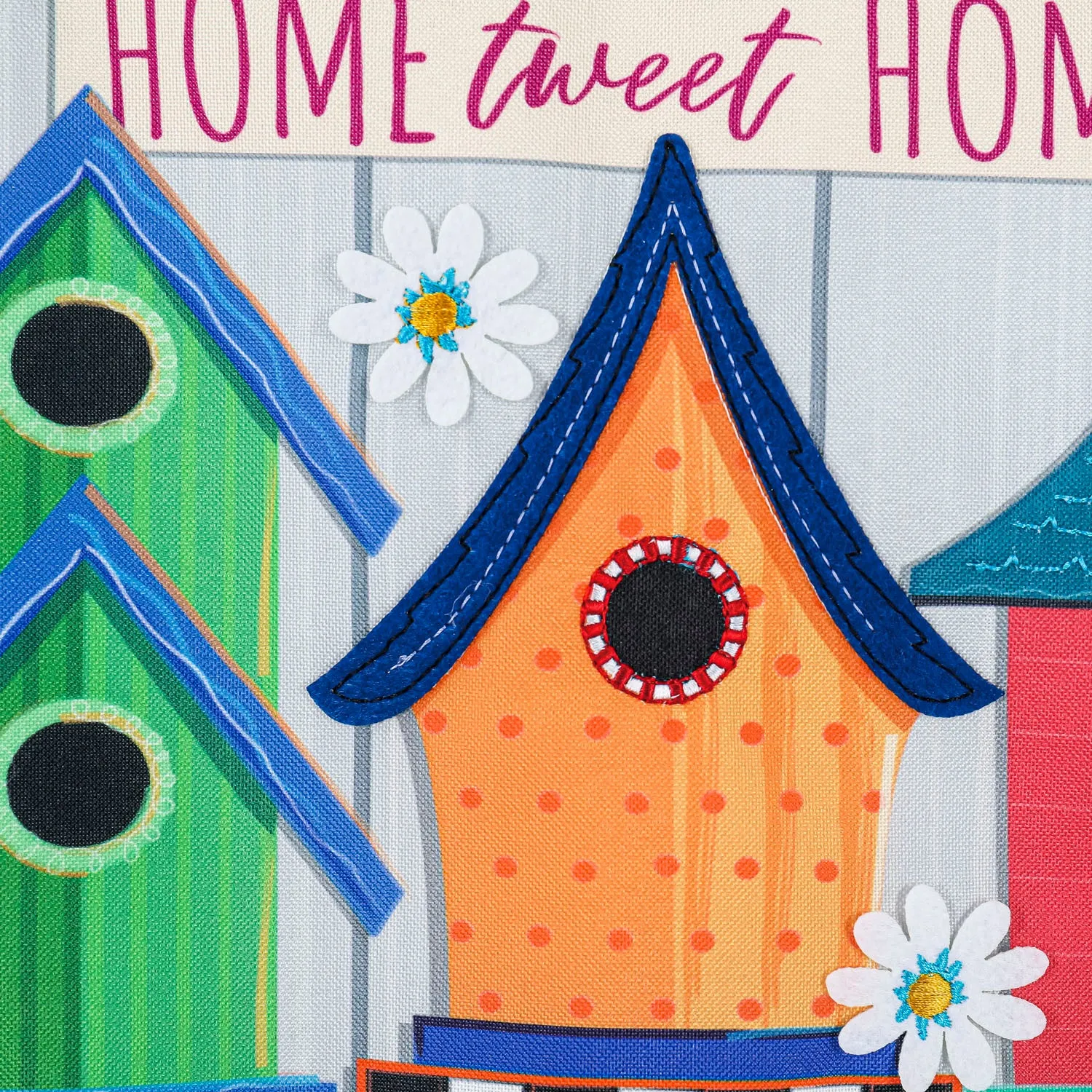 Ornate Birdhouses Garden Linen Flag,14l10349