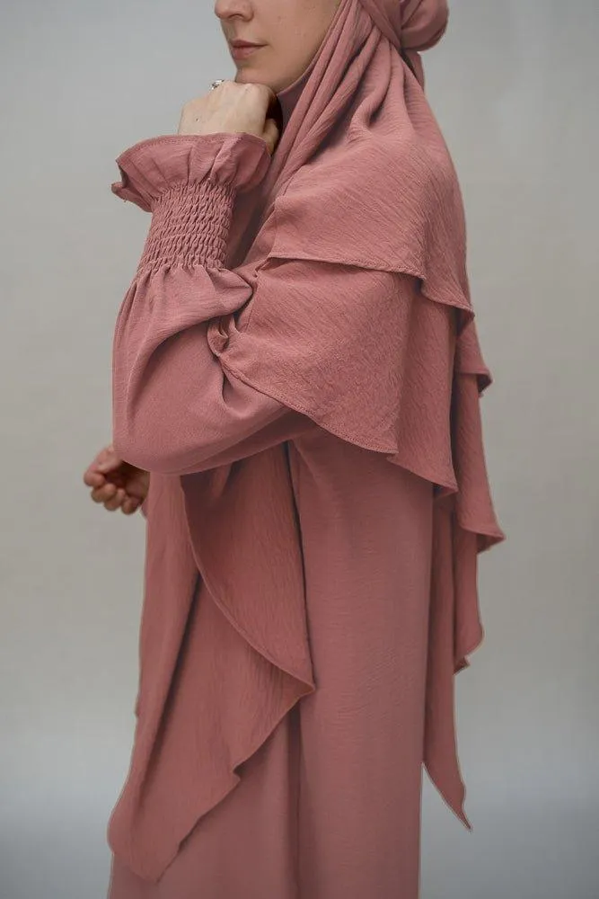 Pinky Two layer khimar niqab feature