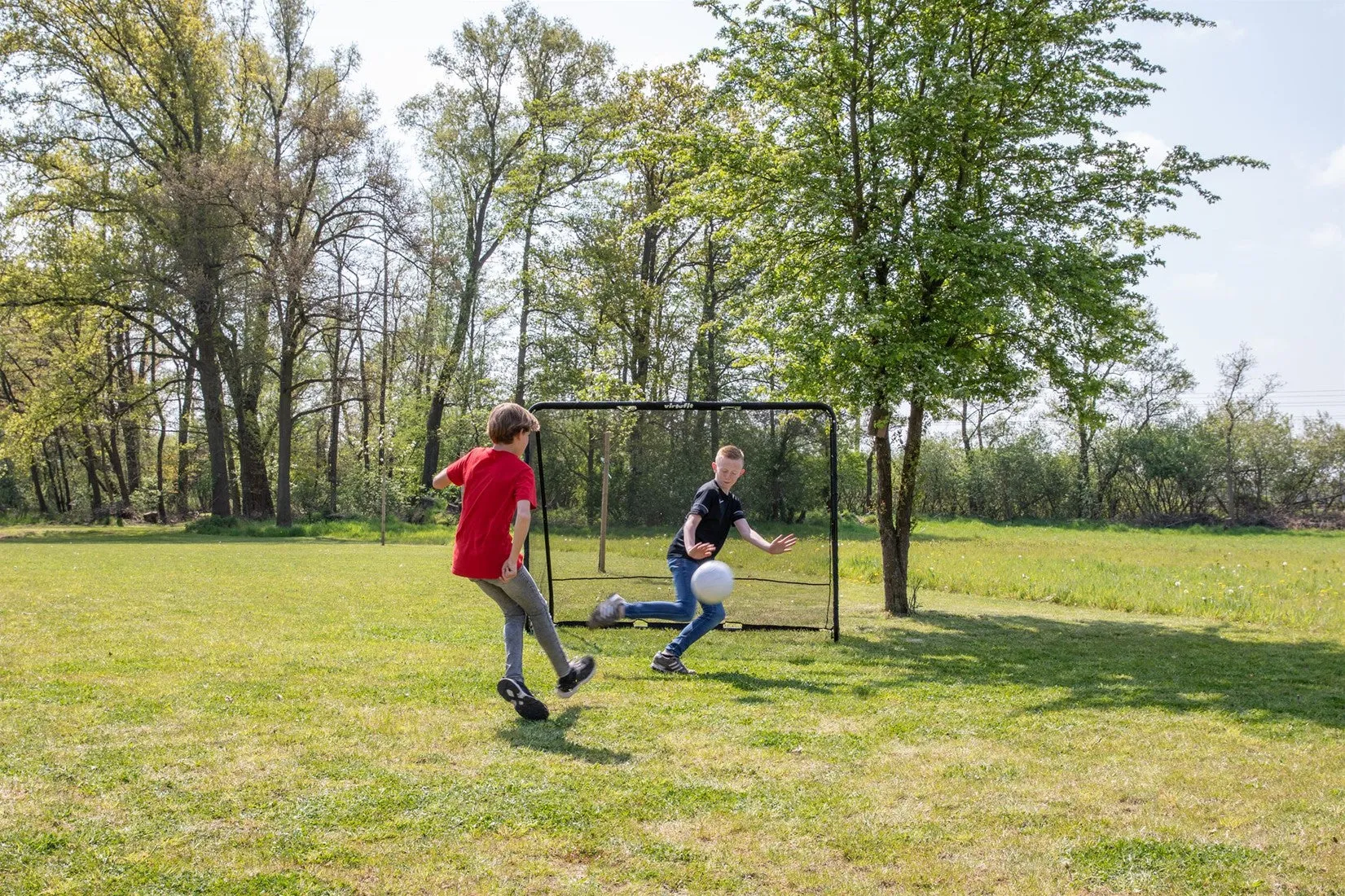 Poarta Fotbal cu Perete marcat pentru goluri  220 x 170 cm VirtuFit