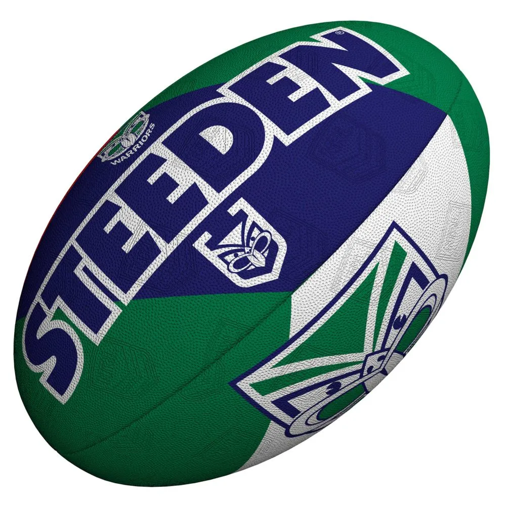 Steeden NRL Warriors Team Supporter Rugby League Balls - 11 Inch