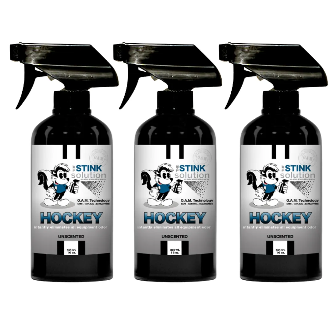 Three Pack - Two Hockey Odor Eliminating Sprays   One Spray of Choice 16 oz