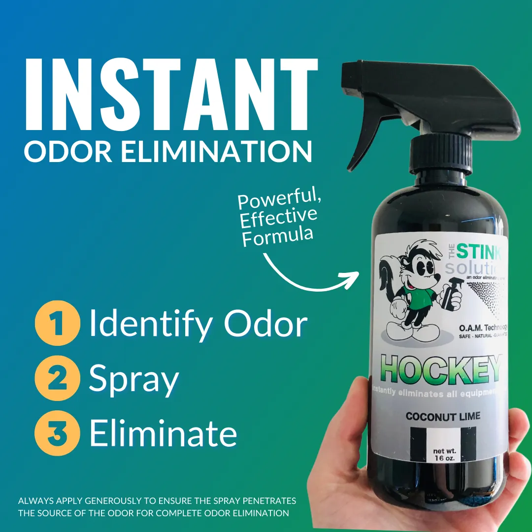 Twin Pack Hockey Odor Eliminating Spray 16 oz and 4 oz Bundle