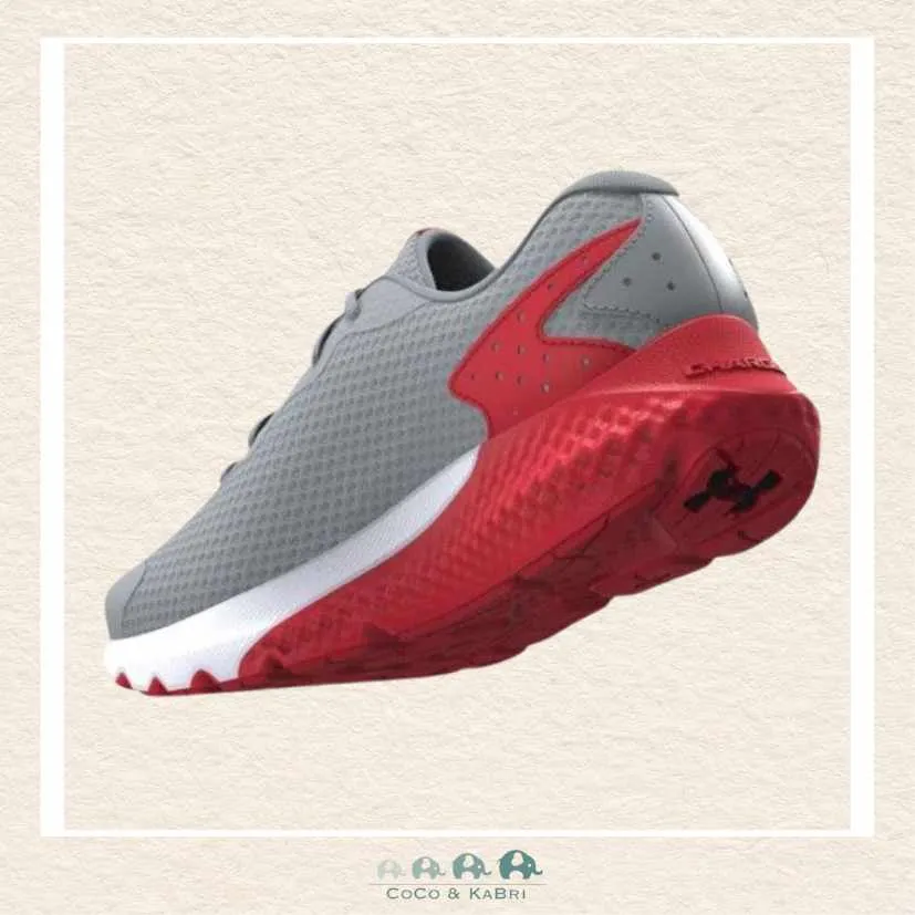 Under Armour: Boys' Grade School Charged Rogue 3 Running Shoes - Mod Gray (Y1-84)