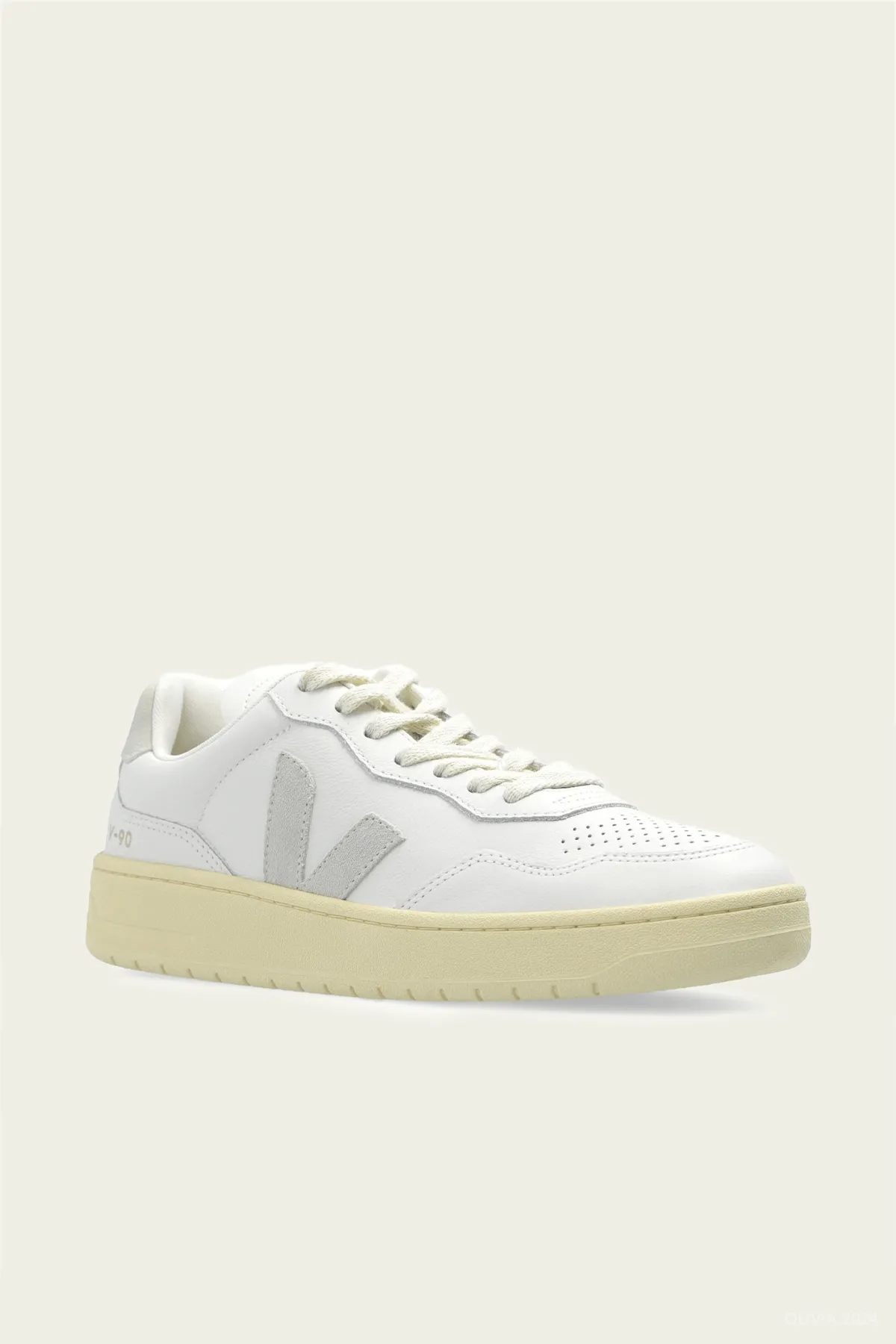 V-90 O.T. Leather Sneaker in White Natural
