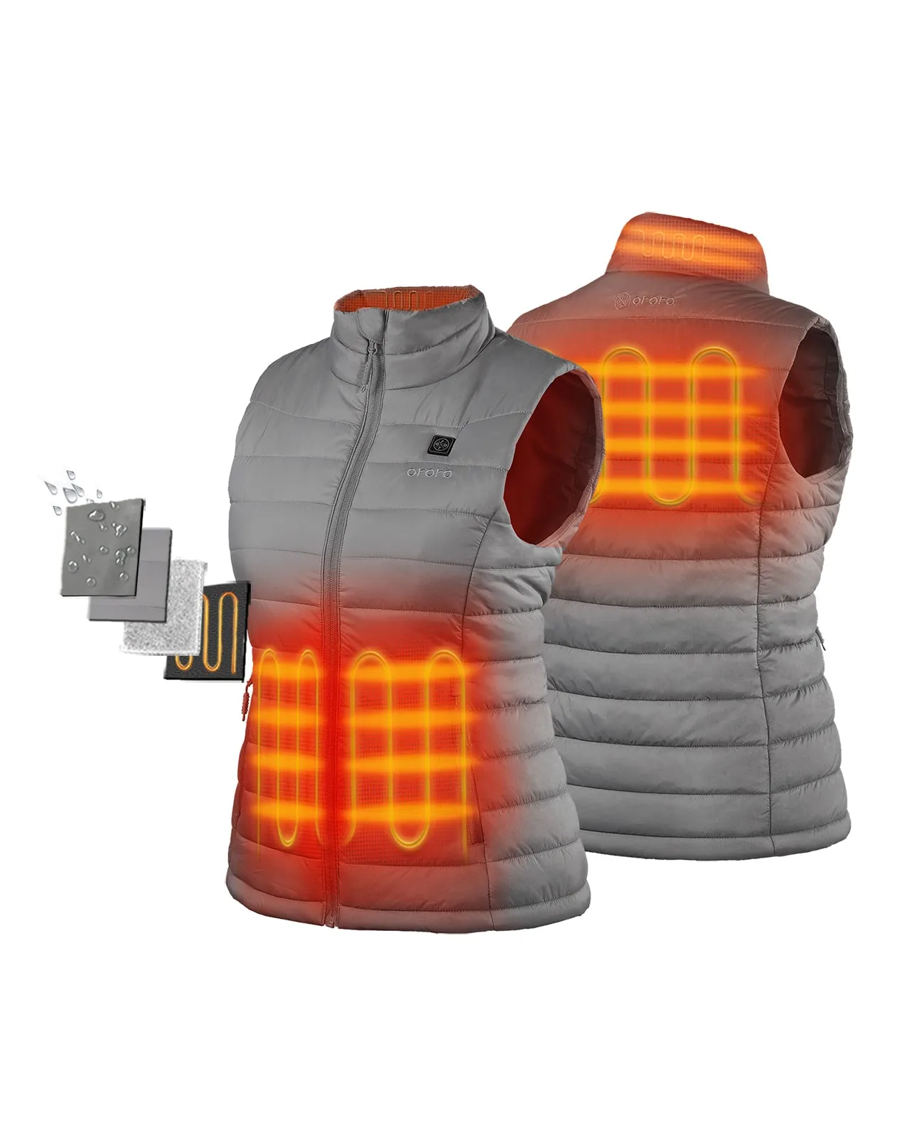 Women's Classic Heated Vest - Grey